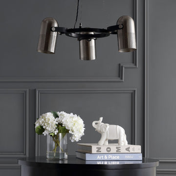Loki 22" Adjustable Metal LED Chandelier - JONATHAN Y